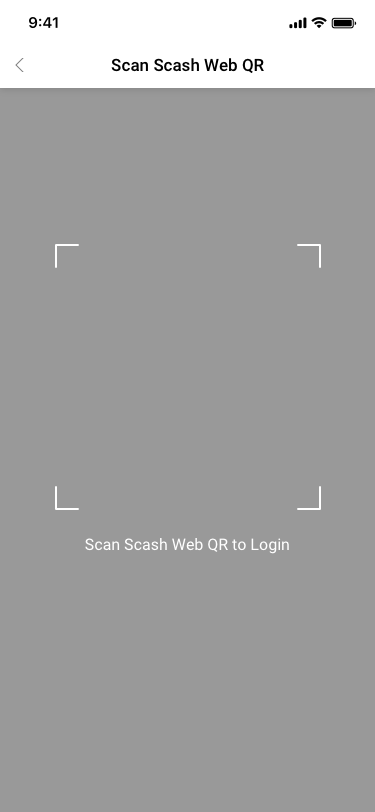 Scan Scash Web QR SCash screen