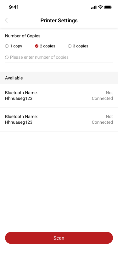 History / Order Details / (alipay) / print SCash screen