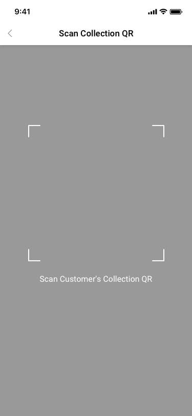 Scan Collection QR SCash screen