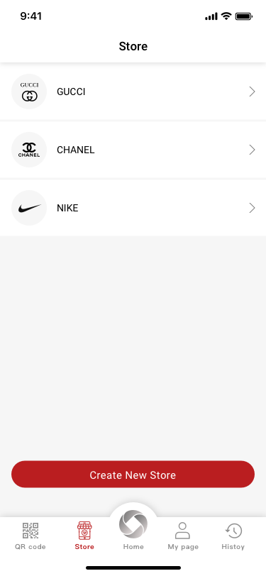 Store SCash screen