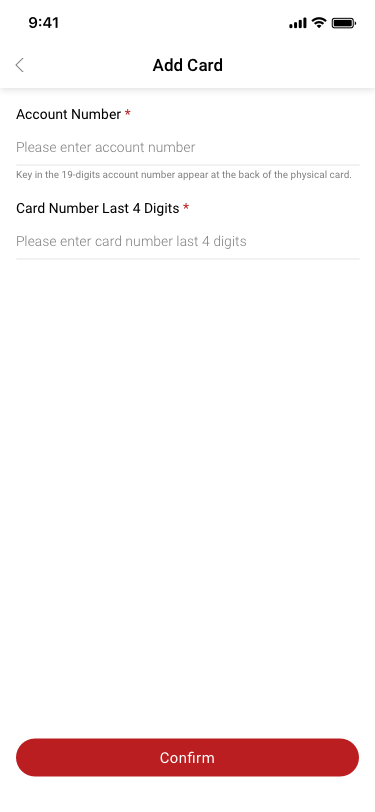 Assign/Activate Card SCash screen