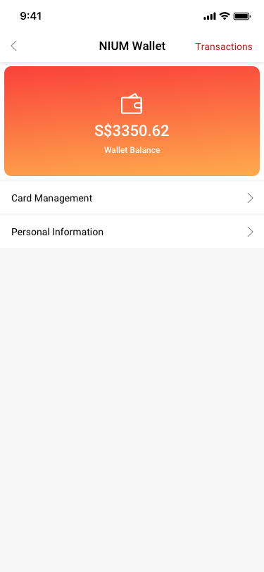 NIUM wallet